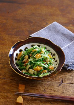 レンジで★水菜とちくわのめんつゆ和え-レシピのメイン写真