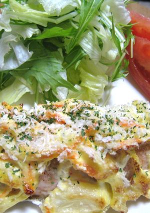 混ぜて乗せて焼くだけ♥鮭のマヨ野菜焼き-レシピのメイン写真
