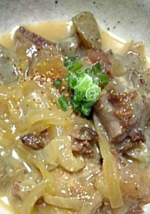 ★鯨すじ肉と蒟蒻の味噌煮込み★-レシピのメイン写真