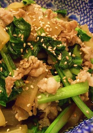 ＊豚肉と小松菜の煮びたし＊-レシピのメイン写真