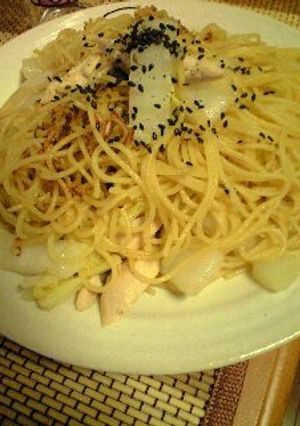 白菜とささみの和風パスタ-レシピのメイン写真