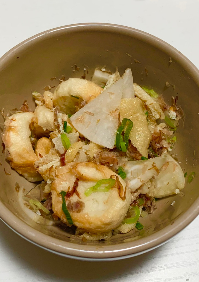大根とうす揚げとお麩の梅おかか和え-レシピのメイン写真