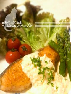 シャキッとソースで*鮭のムニエル*-レシピのメイン写真