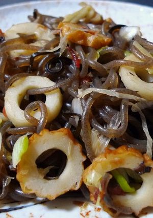 梅と塩昆布で糸こん炒め-レシピのメイン写真