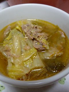 うちの白菜肉詰めピリ辛スープ-レシピのメイン写真