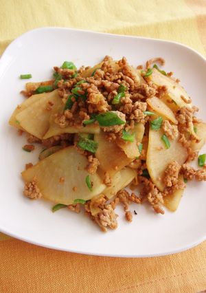 塩もみ大根とひき肉のカレー炒め-レシピのメイン写真