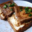 厚揚げで大葉にんにく納豆挟み焼き