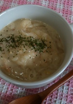 白菜と大根のお味噌汁でクリームリゾット-レシピのメイン写真