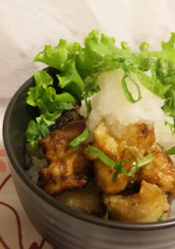 簡単☆からあげ風おろし丼☆１人用ランチ☆-レシピのメイン写真