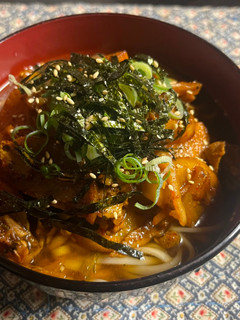 豚バラキムチ大根ぶっかけうどん-レシピのメイン写真