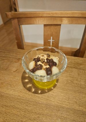 超簡単！豆腐白玉のきなこゆであずき添え-レシピのメイン写真