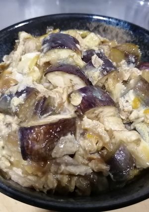 ナスの卵とじ丼-レシピのメイン写真