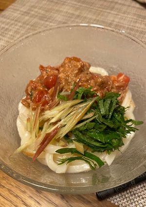 トマトとツナのオリーブオイルうどん-レシピのメイン写真