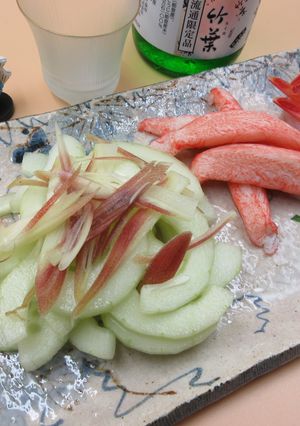 太胡瓜と甘えび&香箱-レシピのメイン写真