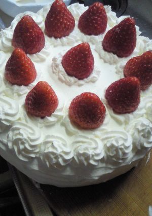 2009.12.1☆祖父の誕生日ケーキ-レシピのメイン写真
