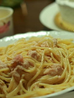 お子様大好き!クリームたらツナパスタ-レシピのメイン写真