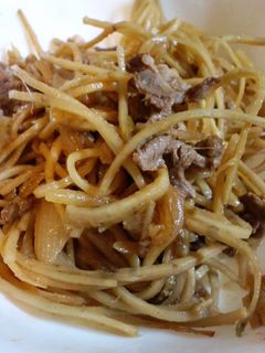 焼肉のタレで★ゴボウと牛肉の炒め-レシピのメイン写真