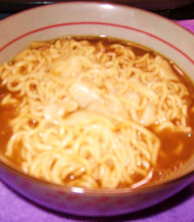 ☆袋麵のワンタンメンDEカレーラーメン☆-レシピのメイン写真