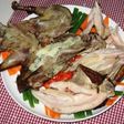 スモークドチキンのお肉のはずし方