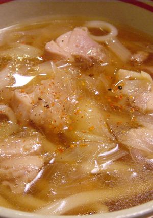 簡単♡我が家の鶏南うどん-レシピのメイン写真