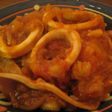 仕上げはパン粉?!エビと鱈のトマト煮☆