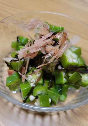 蒸しオクラの塩昆布和え-レシピのメイン写真