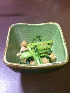 菜花と油揚げの炒め物(大根菜・春菊でも)-レシピのメイン写真