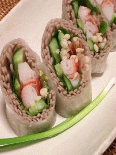 蕎麦生春巻き-レシピのメイン写真
