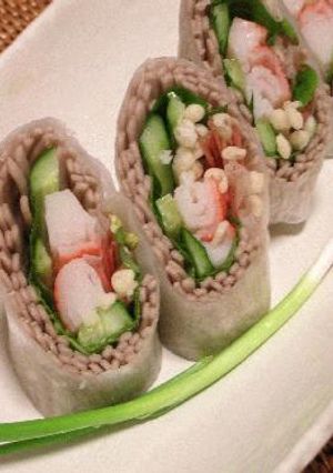 蕎麦生春巻き-レシピのメイン写真