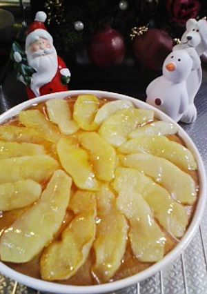 モントンでクリスマスにりんごチーズケーキ-レシピのメイン写真