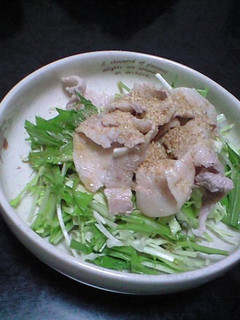 水菜・キャベツ・豚肉のサラダ-レシピのメイン写真