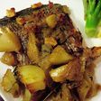 チヌとリンゴのオーブン焼き