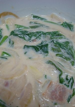 ホウレン草のミルクスープ-レシピのメイン写真