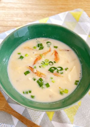 さくらえびと豆乳のスープ-レシピのメイン写真