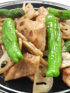 しし唐と鶏肉の醤油炒め-レシピのメイン写真