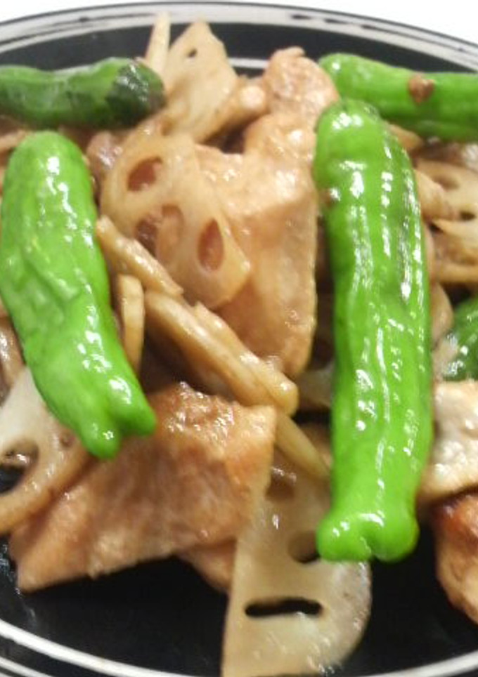 しし唐と鶏肉の醤油炒め-レシピのメイン写真
