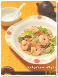 旨いよ!鶏もも肉と海老のセロリde塩炒め-レシピのメイン写真