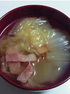 白菜とベーコンの和風スープ-レシピのメイン写真
