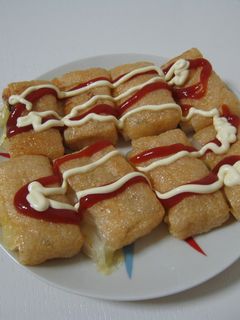 もっち~り♪餅入りきつねピザ-レシピのメイン写真
