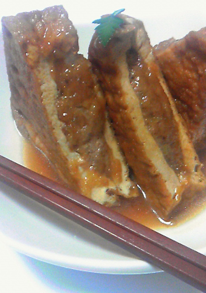 厚揚げのひき肉はさみ煮-レシピのメイン写真