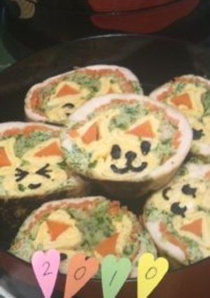 謹賀新年2010☆日常素材で鶏肉の寅巻き-レシピのメイン写真