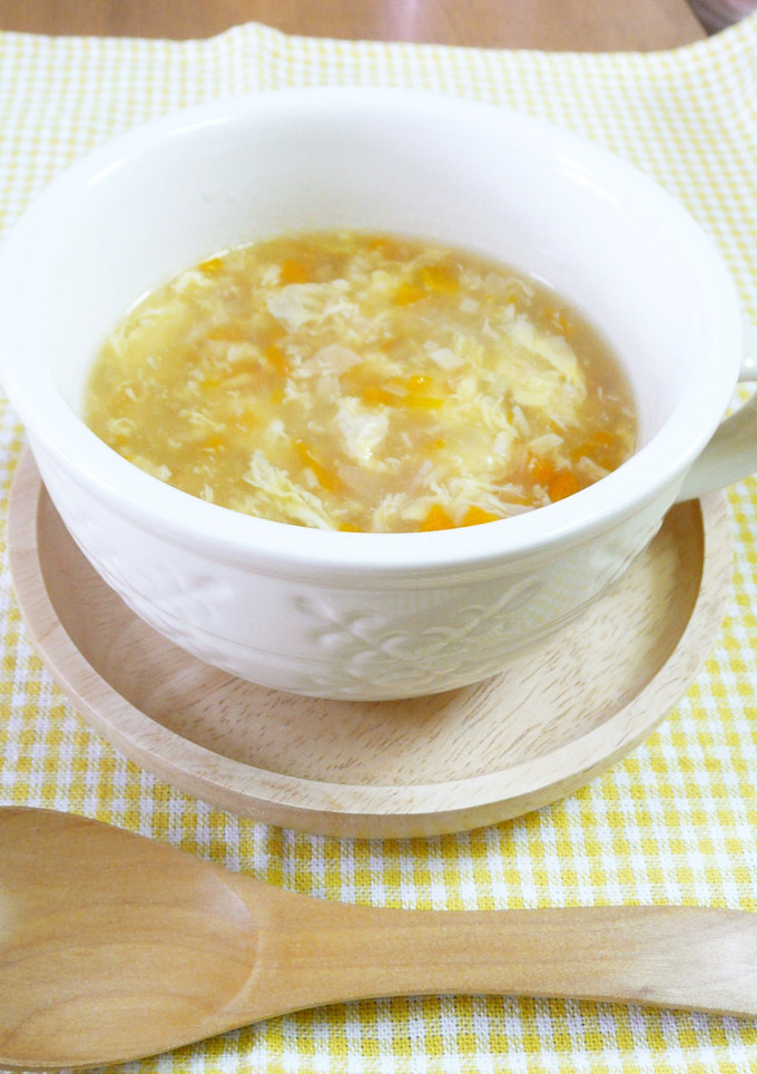 子供が大好き♪　野菜たっぷり卵スープ-レシピのメイン写真