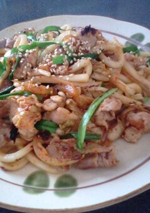 豚キムチ焼きうどん-レシピのメイン写真