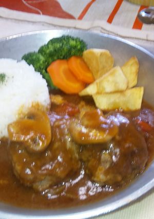 ワンプレート煮込みハンバーグランチ★-レシピのメイン写真