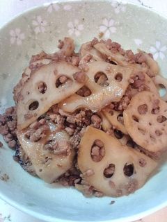 れんこんのきんぴら♫ひき肉入りで簡単!-レシピのメイン写真