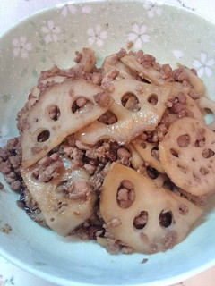 れんこんのきんぴら♫ひき肉入りで簡単!-レシピのメイン写真