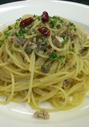 ネギトロのスパゲッティぺペロンチーノ　-レシピのメイン写真