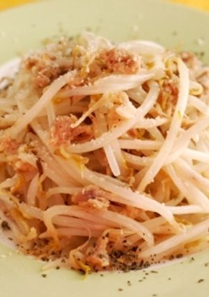 ５分で！もやしとツナのバターチーズ炒め-レシピのメイン写真