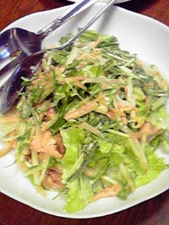 水菜と蒸し鶏の簡単サラダ-レシピのメイン写真