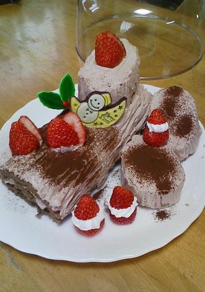 クリスマスケーキ☆ブッシュドノエル-レシピのメイン写真